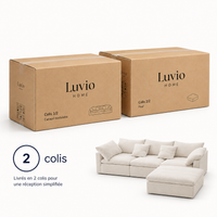 Canapé nuage modulable blanc avec îlot