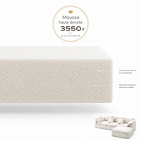 Canapé nuage modulable blanc avec îlot