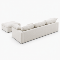 Canapé nuage modulable blanc avec îlot