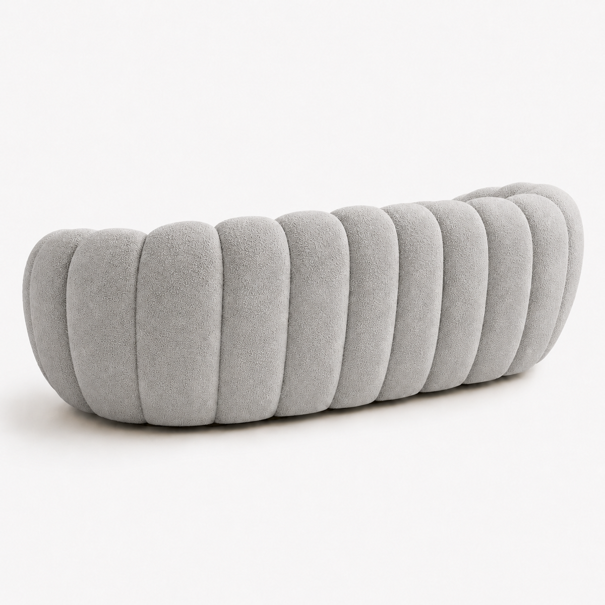 Canapé bubble bouclé gris clair 2 places
