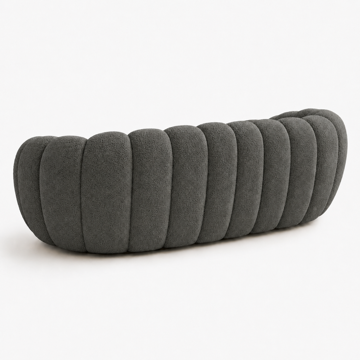 Canapé bubble bouclé gris foncé 2 places