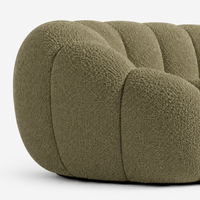 Canapé bubble bouclé kaki 2 places