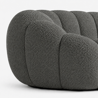 Canapé bubble bouclé gris foncé 2 places