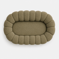 Canapé bubble bouclé kaki 2 places