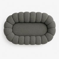Canapé bubble bouclé gris foncé 2 places