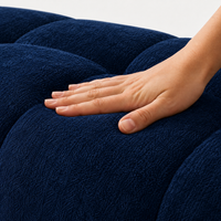 Canapé 3 places bubble en velours chenille bleu marine