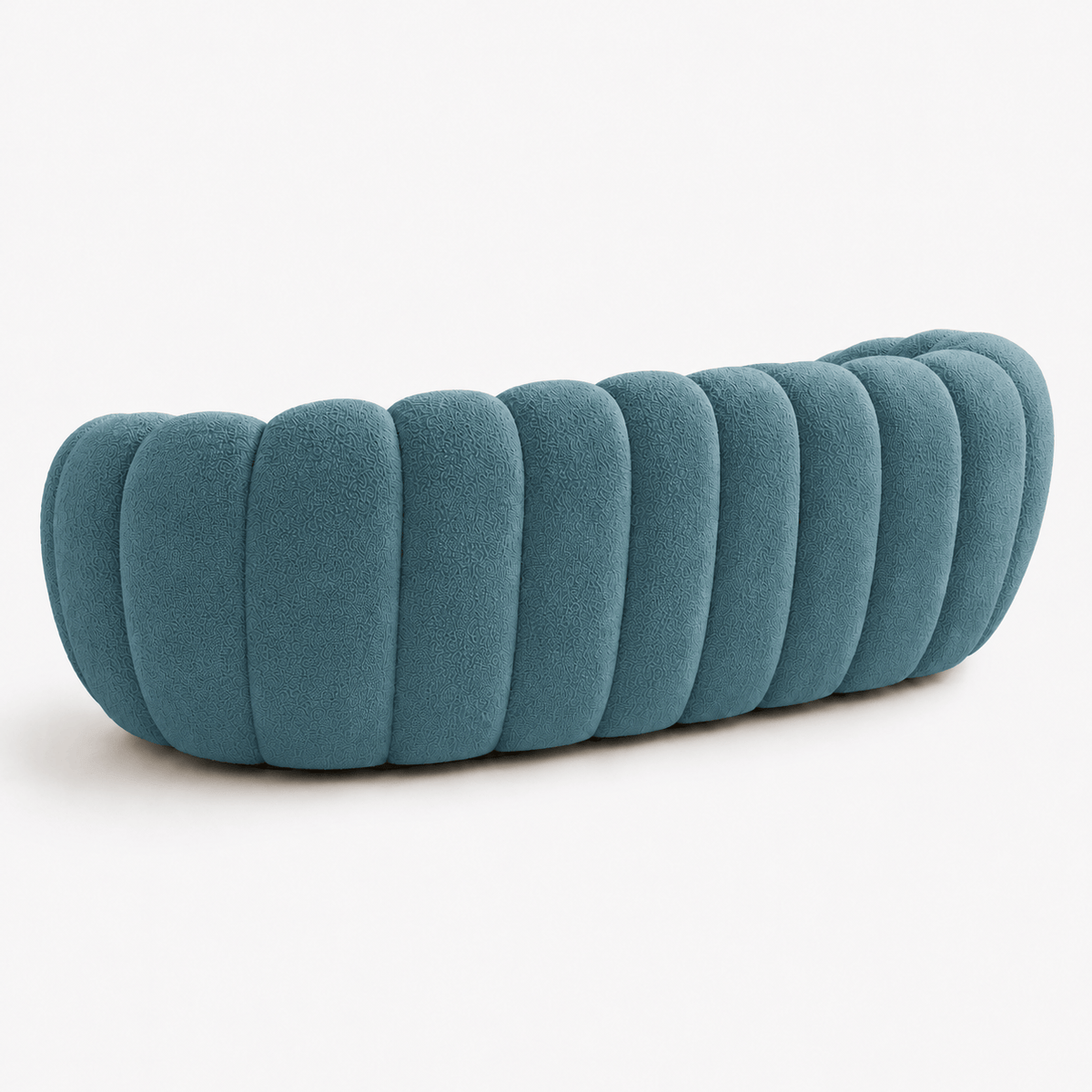 Canapé bubble bouclé bleu canard 2 places Luvio Home