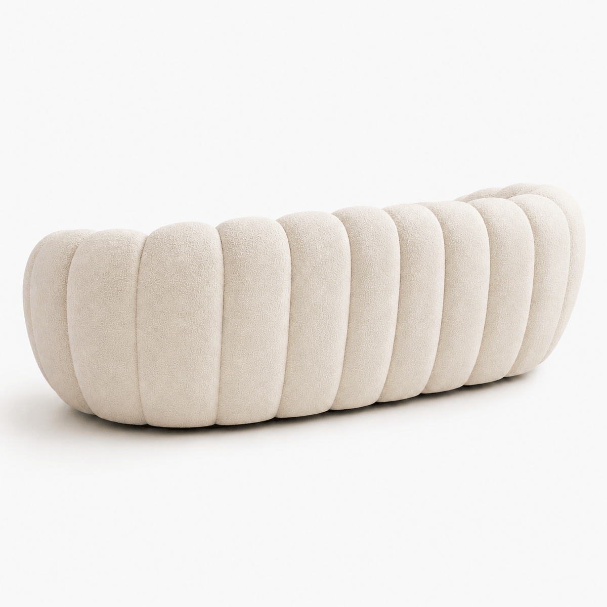 Canapé bubble bouclé crème 2 places Luvio Home