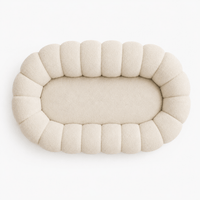 Canapé bubble bouclé crème 2 places Luvio Home