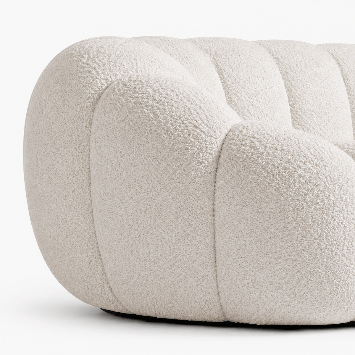 Canapé bubble bouclé crème 2 places Luvio Home