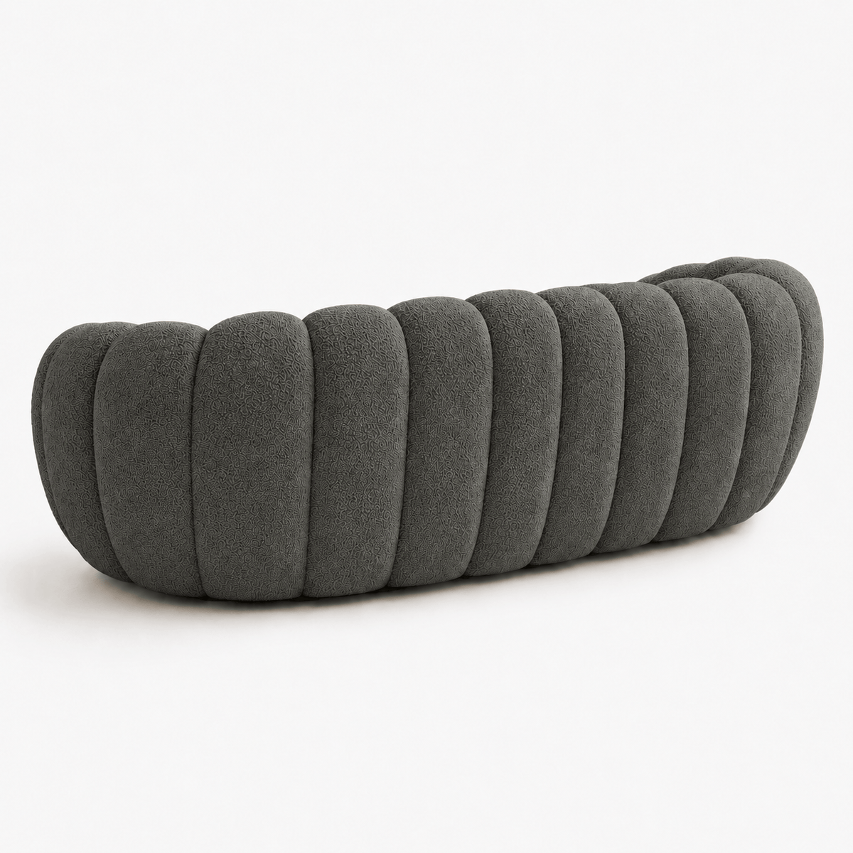 Canapé bubble bouclé gris foncé 2 places Luvio Home