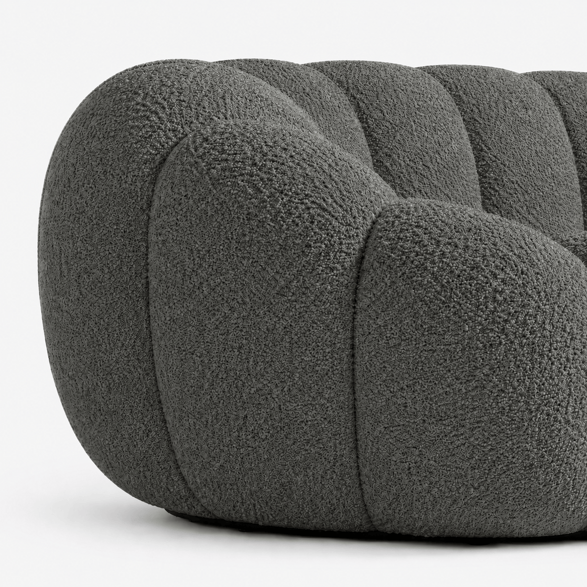 Canapé bubble bouclé gris foncé 2 places Luvio Home