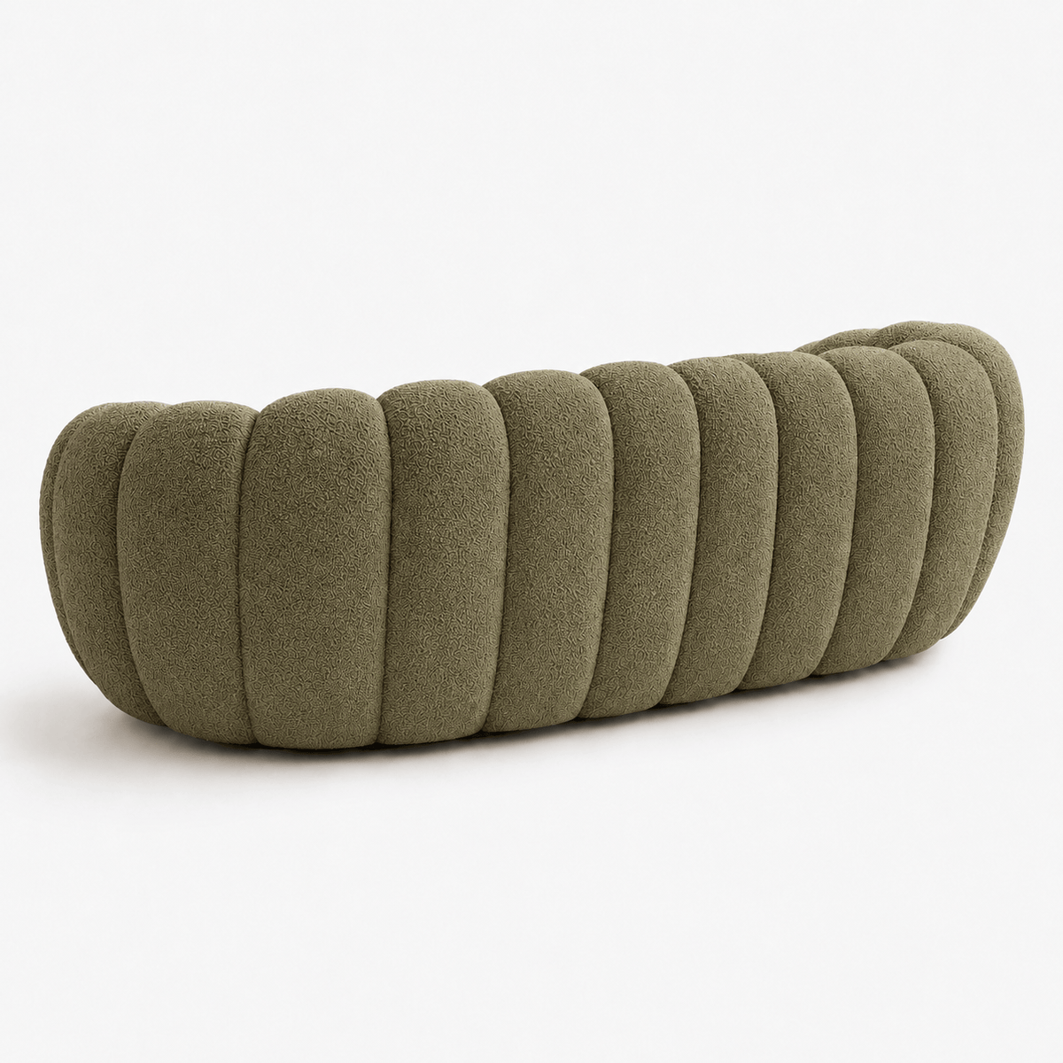 Canapé bubble bouclé kaki 2 places Luvio Home