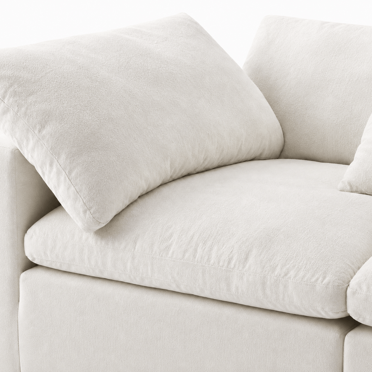 Canapé nuage modulable blanc avec îlot Luvio Home